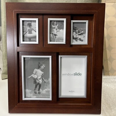Marco deslizante de ventana marco de fotos múltiple oscilante 14”x12”x1,5” tiene capacidad para 8 fotos Foto 1 de 4