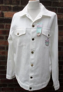 Pusheen 2023 White Denim Jacket Cartoon Cat. Adult Medium SIze BNWT - Picture 1 of 8