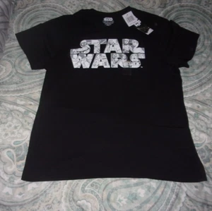 Star Wars T-Shirt  NEW Officially Licensed  Black/White Graphics Large - Picture 1 of 3