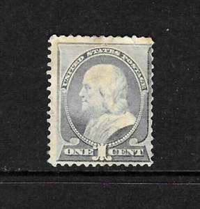 US Scott #212 Unused w/No gum, 1 cent Franklin, ultramarine, Fine, toned, filler - Picture 1 of 2