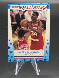 Fleer 1989 NBA All-Stars Basketball Sticker #2 Hakeem Olajuwon Rockets NR/MT - Picture 1 of 2