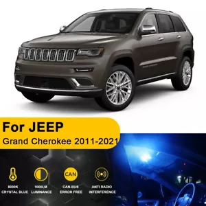 Kit de paquete de 12 luces interiores LED azules para Jeep Grand Cherokee 2011-2021 - Imagen 1 de 11