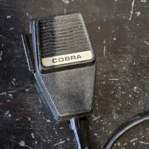 Cobra CB Radio Microphone Handheld Black 5 Pin Vintage Chorded Push Button Mic - Zdjęcie 1 z 4