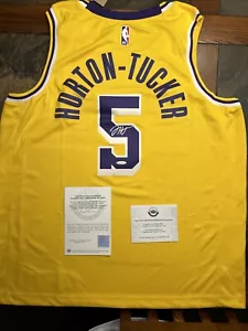 Talen Horton-Tucker Autographed Gold Swingman Jersey Lakers UDA COA Threads - Picture 1 of 13