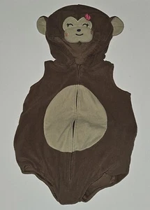 Carter's Brown Monkey Halloween Costume Baby Girl 24 Months 1-Piece Fleece - Picture 1 of 8