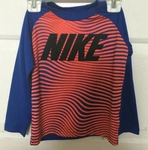 Nike Dri Fit Tee Long Sleeve Blue Orange Unisex Youth Size 4 UF Gators EUC - Picture 1 of 5