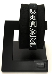 Motivational DREAM black Rubber Wristband Bracelet - Picture 1 of 3