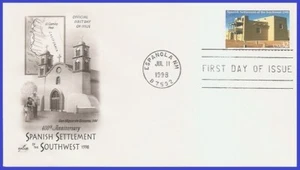 USA4 #3220 U/A ARTCRAFT FDC Spanish Settlement of the South - Bild 1 von 1