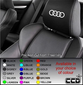 AUDI RINGS CAR SEAT DECALS - Vinyl Stickers - Graphics X5 - Picture 1 of 2