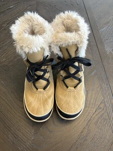 SOREL Tivoli II Winter Boots Womens Size 8.5 Tan Suede Waterproof Faux Fur Shoes - Picture 1 of 9