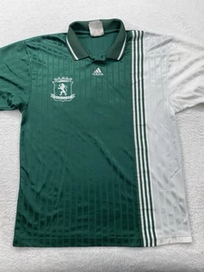 Vintage Adidas Soccer Jersey USA Rochester FC Size XF Green/White Stripe - Picture 1 of 7