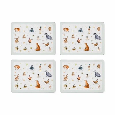 Wrendale Designs Large Placemats, Set of 4 - Durable Cork-Backed Board Table ... - Image 1 of 4