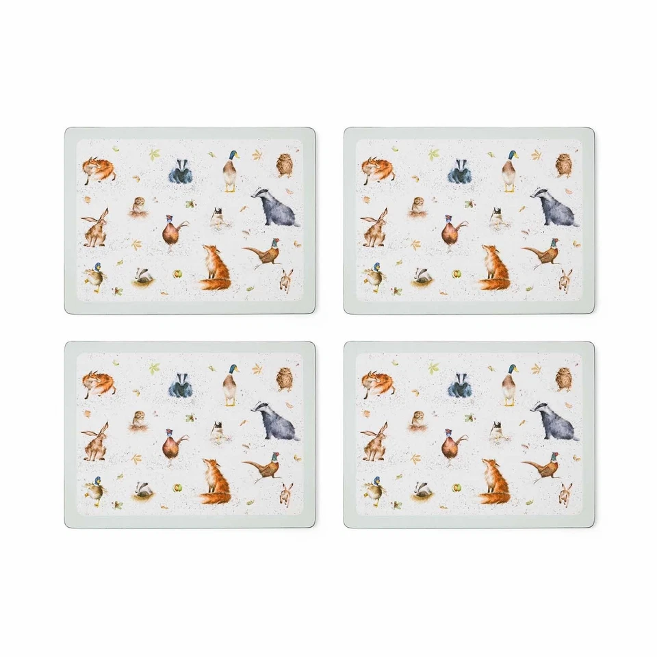 Wrendale Designs Large Placemats, Set of 4 - Durable Cork-Backed Board Table ... - Image 1 of 4