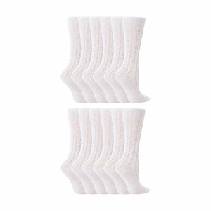 12 Pack Girls Cotton Rich Knee High White Uniform Socks - Picture 1 of 6