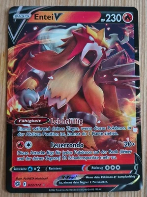 Pokemon TCG Entei V 022/172 Strahlende Sterne Ultra Rare Deutsch NM - Bild 1 von 2