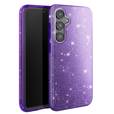 Avizar Coque à Paillettes pour Samsung Galaxy S23 FE Antichoc Scintillant Violet - Photo 1/4