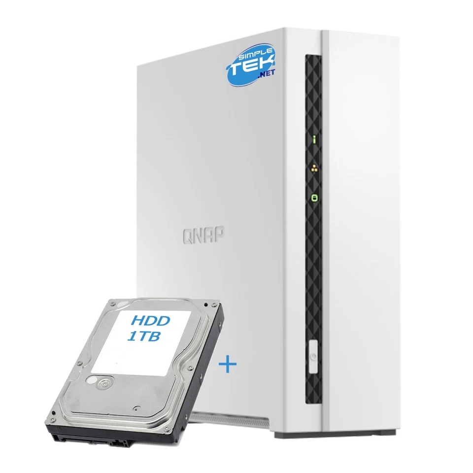 Qnap TS-133 Home NAS 2GB RAM 1-Bay Single 3.5" 1TB HDD LAN Refurbished - Image 1 of 4