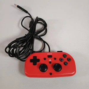 Hori Mini Wired Gamepad for PlayStation 4 PS4 - Red PS4-100U Controller Tested - Picture 1 of 8
