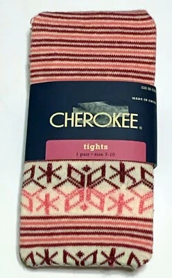 Чероки девочек розовый фиолетовый узор колготки новый размер 7-10 снежинка - Изображение 1 из 2