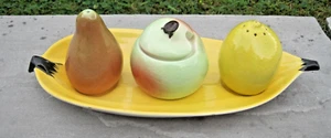 Vintage Carlton Ware Australian Fruit Design cruet set 1950"s - Picture 1 of 4