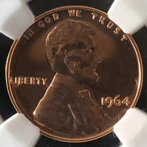 1964 1C RD PROOF Lincoln Memorial One Cent NGC PF67RD 3512467-086 - Bild 1 von 4