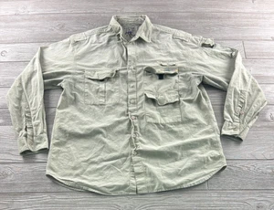 Exoffico Button Down Travel Outdoor L/S Beige Hiking Shirt size XL Mens - Picture 1 of 8