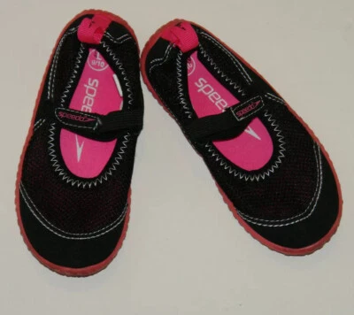 Zapatos de agua Mary Jane Speedo de malla negra y rosa para niñas talla 9/10 niño pequeño Foto 1 de 3