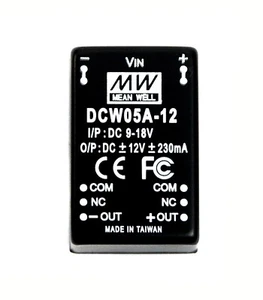 1pc DCW05A-12 DC to DC Converter Vin=12V Vout=±12V Iout=±230mA P= 5.5W Mean Well - Picture 1 of 6