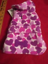 NWT East Side Collection Heart Fleece Dog Puppy Coat XX Small FREE Shipping