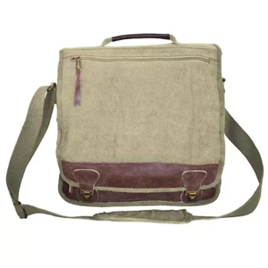 "Classic" Euro-Style Messenger Bag - Khaki - Picture 1 of 1