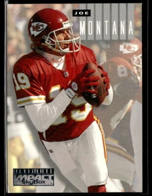 Tarjeta de fútbol americano SkyBox Impact #U-4 Joe Montana Ultimate Impact 1994 1303N Foto 1 de 2