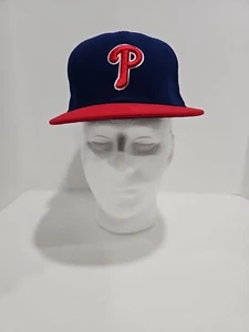New Era 59fifty Philadelphia Phillies Red & Blue Fitted Cap Hat Sz 7 - Picture 1 of 13