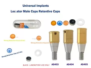 Kit de tapas de inserción retentiva y pilar de sobredentadura cónica dental para DT 3 mm/4 mm/5 mm - Imagen 1 de 54