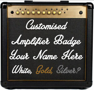 Custom Bevelled Guitar Amplifier Badge Emblem Amp Cab Logo Text for Marshall