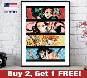 Demon Slayer Poster 18" x 24" Print Anime Kimetsu no Yaiba Wall Art Decor 6 - Picture 1 of 3