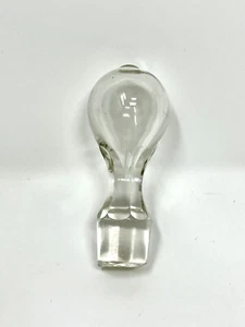 Vintage Hand Blown Clear Glass Decanter Stopper - Picture 1 of 5