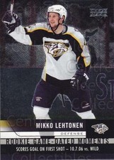 2006-07 Upper Deck Rookie Game Dated Moments #15 Mikko Lehtonen