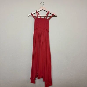 Mia Joy dress girls 10 rayon strappy flowy boho empire waist orange - Picture 1 of 11