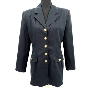 St. John Sport Marie grau Vintage Baumwollmischung Blazer seltene Drehverschlüsse - Bild 1 von 6