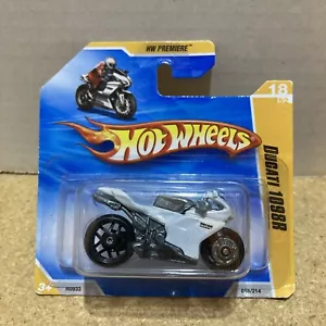 Hot Wheels | DUCATI 1098R | 2010 HW Premiere 18/52 | (blanco) | tarjeta corta - Imagen 1 de 2
