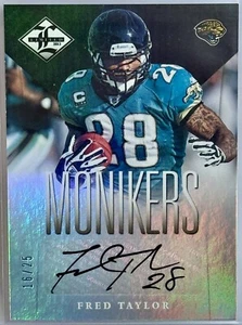 2013 Panini Limited Monikers Silver Fred Taylor Auto #/25 Pride Of Jaguars Pivot - Picture 1 of 2