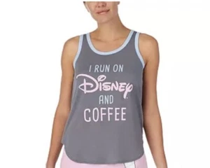 Disney Women's I Run On Disney And Coffee PJ Shirt Pajama Size M - Picture 1 of 2