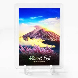 MOUNT FUJI Cherry Blossoms Japan Photo Card 2023 GleeBeeCo Holo Nature #MNCH - Picture 1 of 2