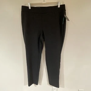 NWT INC International Concept Womens Skinny Leg Pull On Pants 14W Black Stretch - Picture 1 of 7