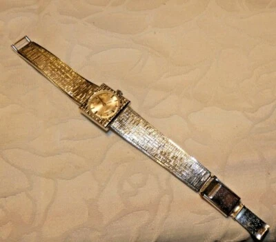 Reloj suizo vintage Enicar para mujer, tono plateado, caja cuadrada, SOLO PIEZAS Foto 1 de 3