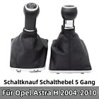 Produktbild - Für Opel Astra H 2004-2010 Schaltknauf Schaltmanschette 5 Gang Schwarz~