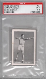1926 GREILING SERIE BOXER #37 HANS WAGNER SERIE BOXER (None Graded Higher) - Picture 1 of 2