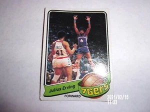 1979-80 Topps Julius Erving - Philadelphia 76ers - corte - #20 - excelente - Imagen 1 de 2
