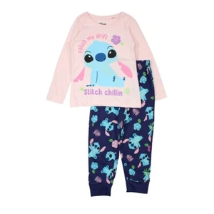 Girls' Pajamas. Frozen, Lilo & Stitch. Navy Blue 2 To 8 Years. - Picture 1 of 7