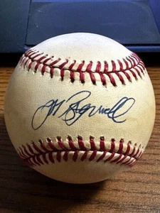 JEFF BAGWELL 3 SIGNED AUTOGRAPHED ONL BASEBALL! Astros! HOF! - Picture 1 of 2